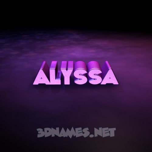 3d Name Wallpaper Image For The Of Alyssa