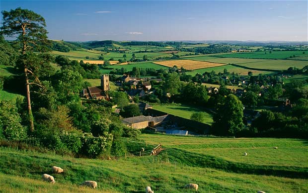 English Countryside Around The Village Of Corton Denham Somerset