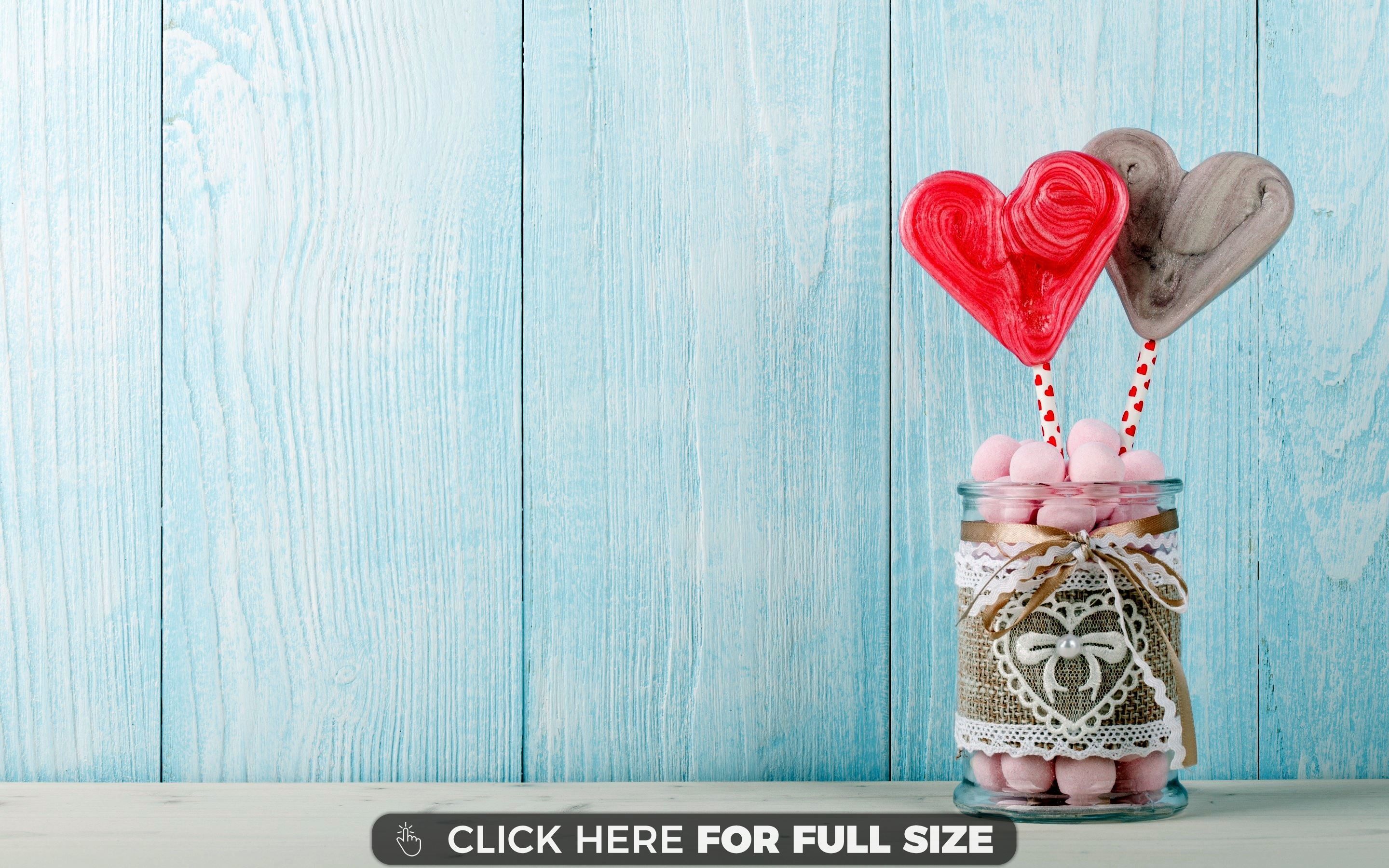 Love Heart Candy Pair HD Wallpaper