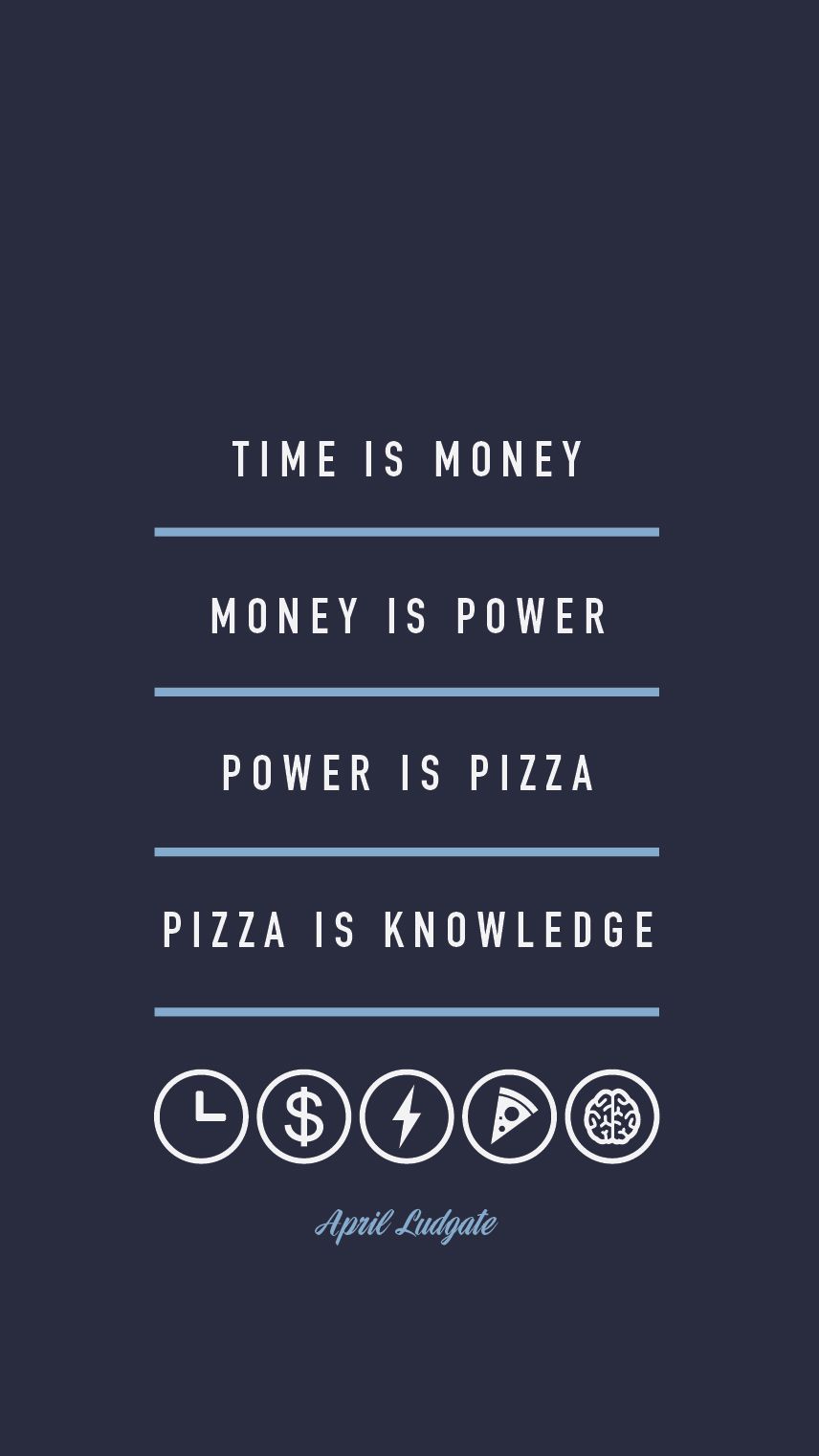 April Ludgate Pizza Is Knowledge Parks Rec Quotes