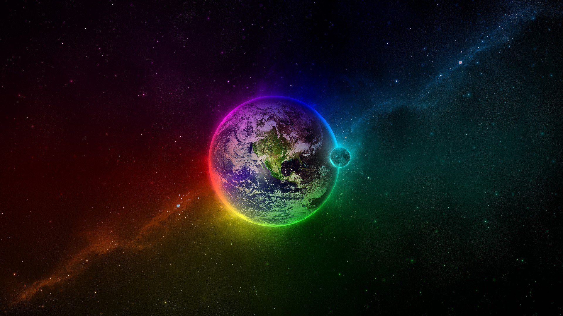 Earth Space Colorful HD Wallpaper Desktop And Mobile Image