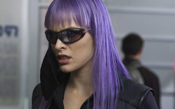Ultraviolet Milla Jovovich With Purple Hair Widescreen Wallpaper