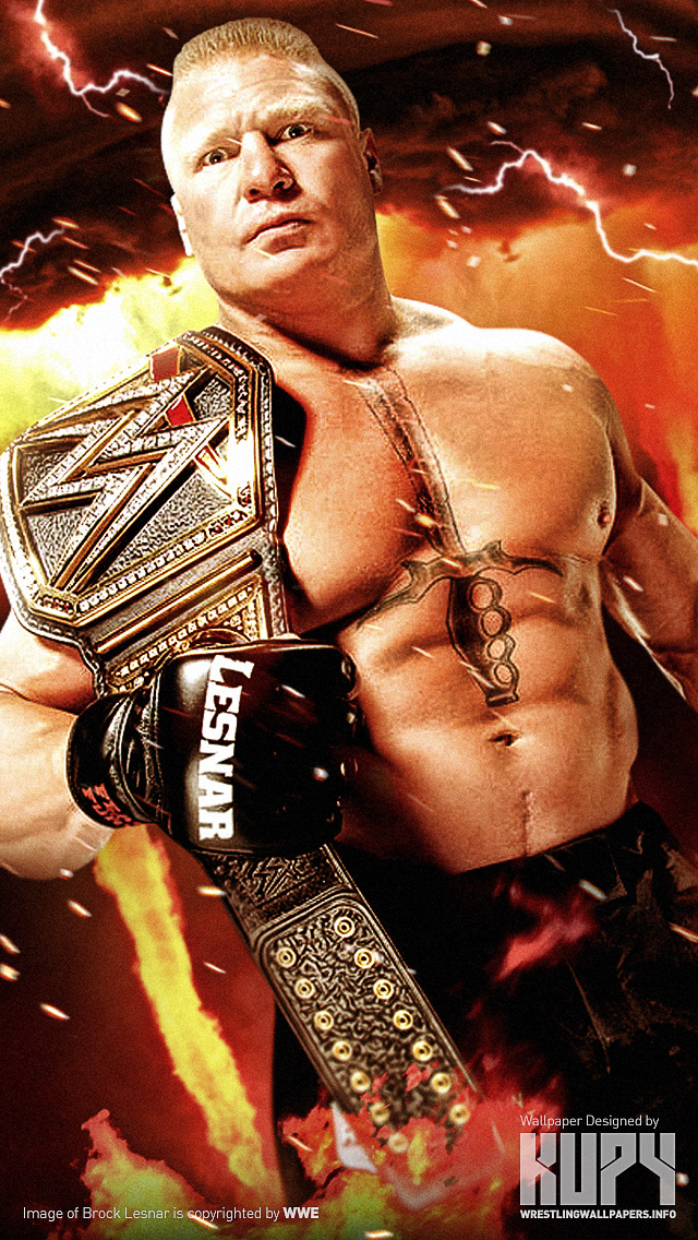 New Brock Lesnar Wwe Heavyweight Champion Of The World Wallpaper