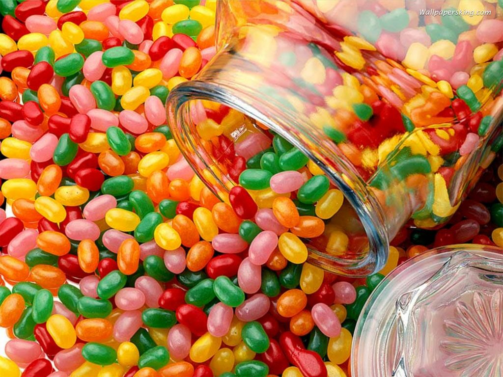 Jellybean Jar   Food And Drink Wallpaper Image featuring Candy