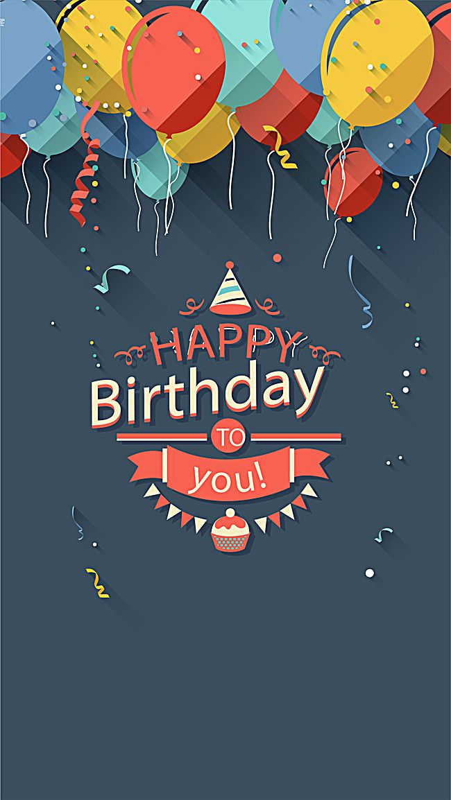 Happy BirtHDay Blue Background With Image