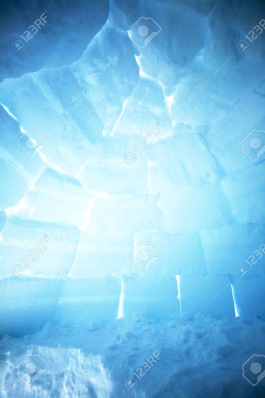 An Igloo Interior Background Image Stock Photo Picture And
