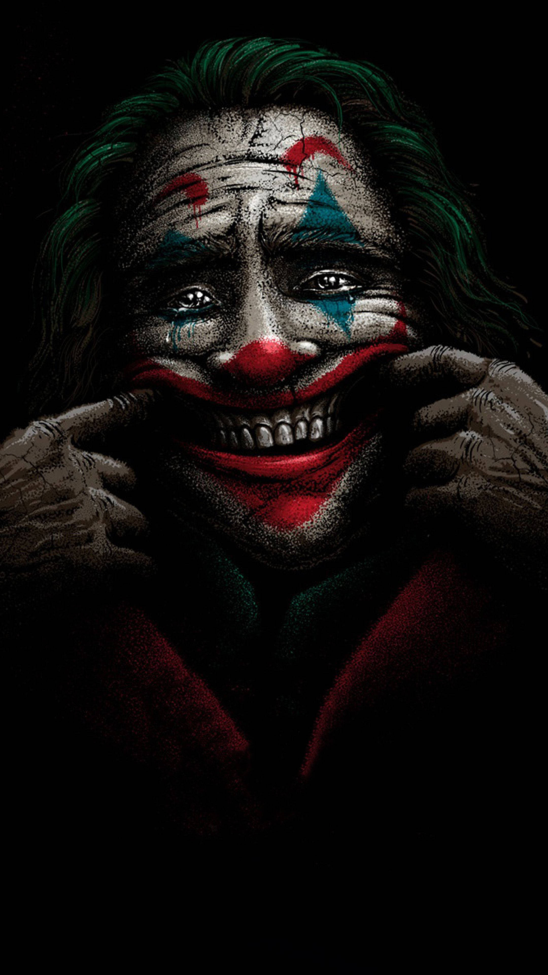 3d Joker iPhone Stretching Cheeks Wallpaper