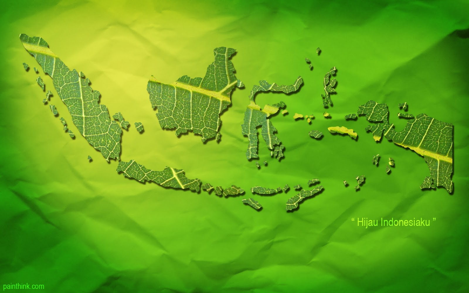 Wallpaper Peta Indonesia Daun