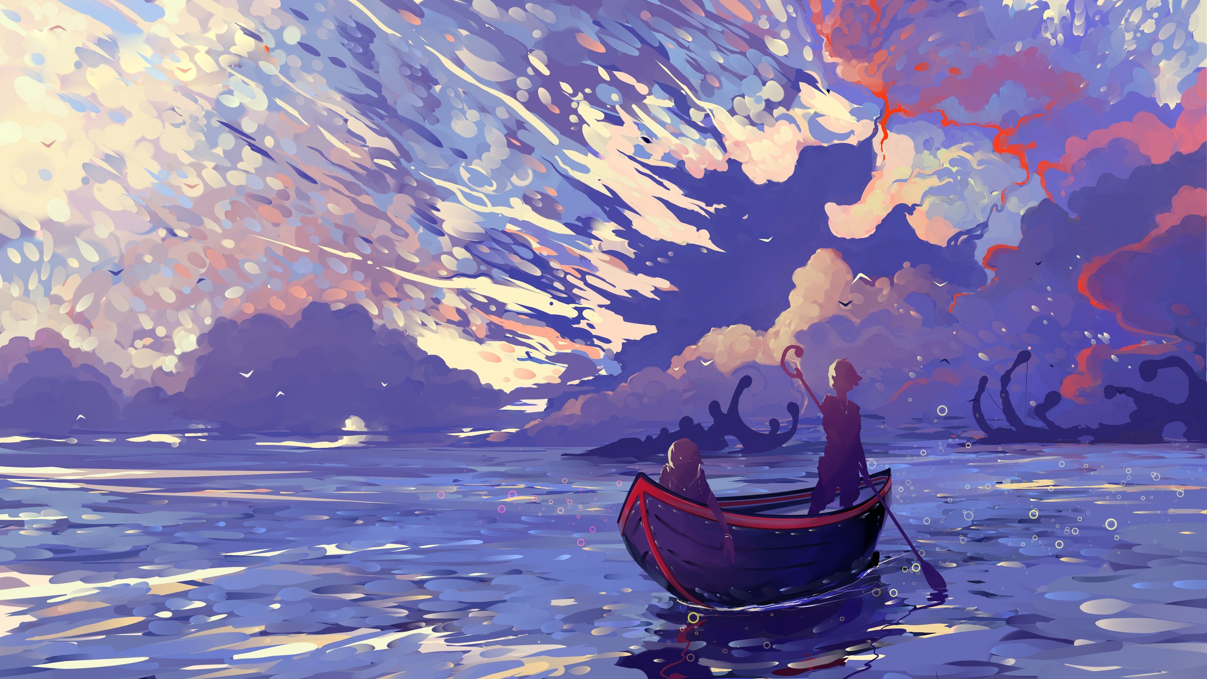 Boat Art Wallpaper On
