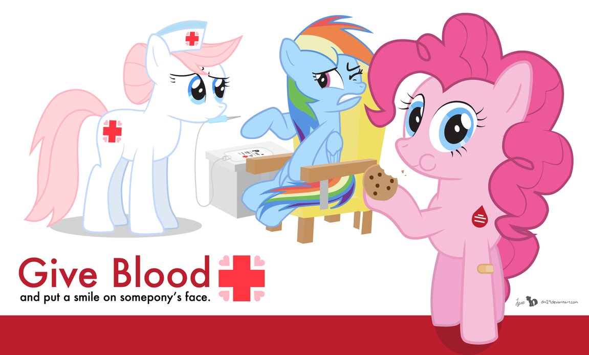 Ponyville Blood Drive Poster by dm29 on
