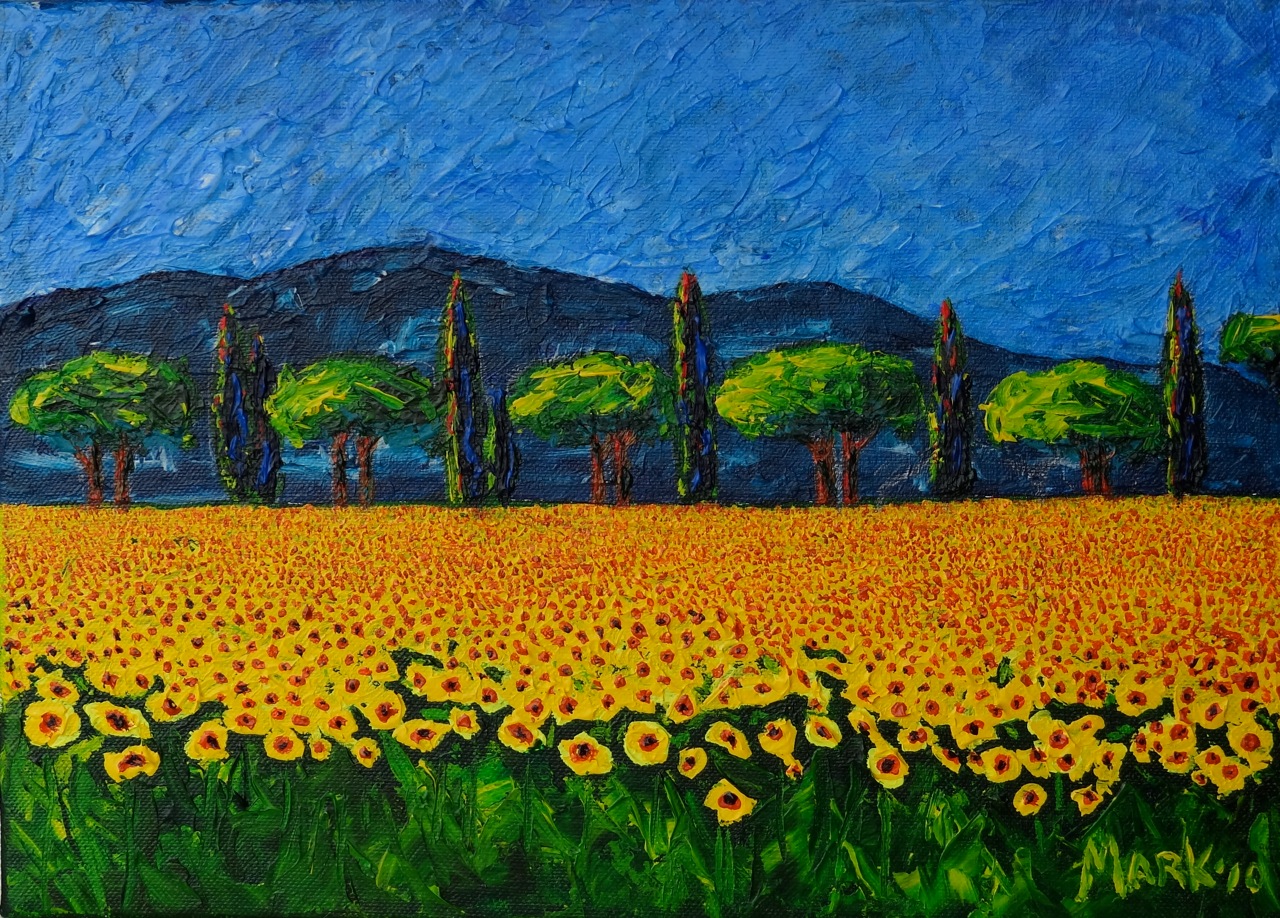 Tuscany Wallpaper Sunflowers HD