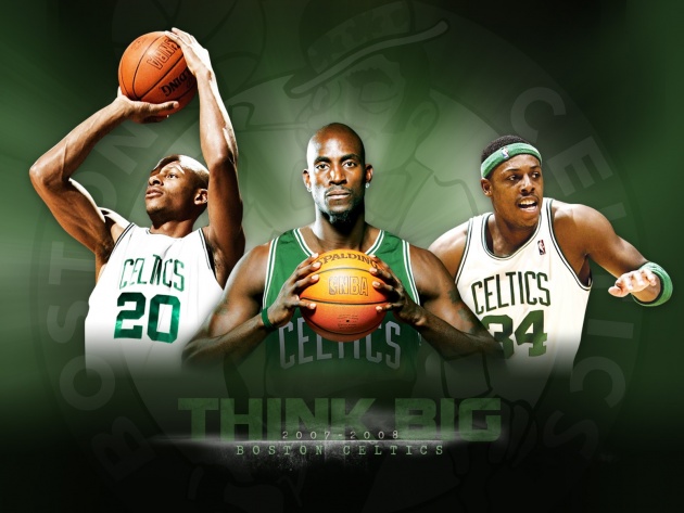 Boston Celtics Kevin Gart Paul Pierce Ray Allen