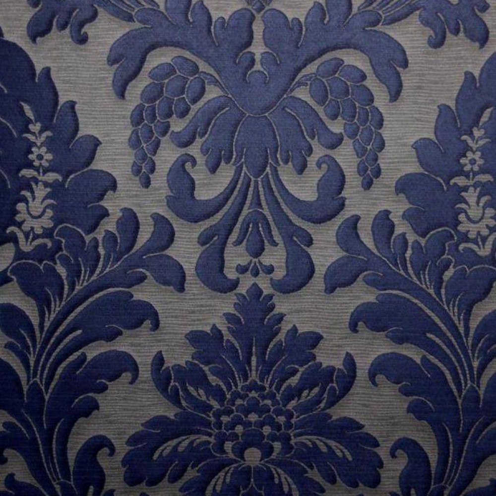 Rasch Wallpaper Trianon Damask Blue Grey Lancashire