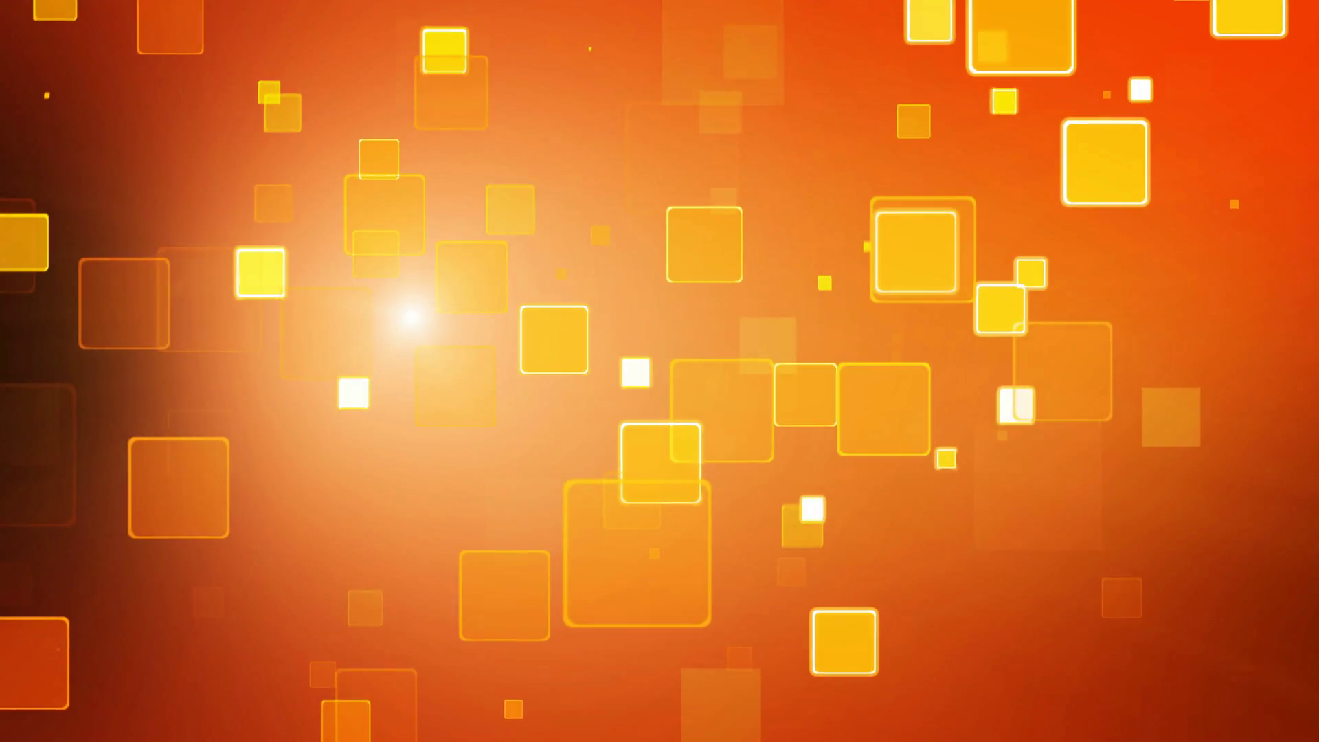 Warm Orange Color Motion Background With Animated Squares Light