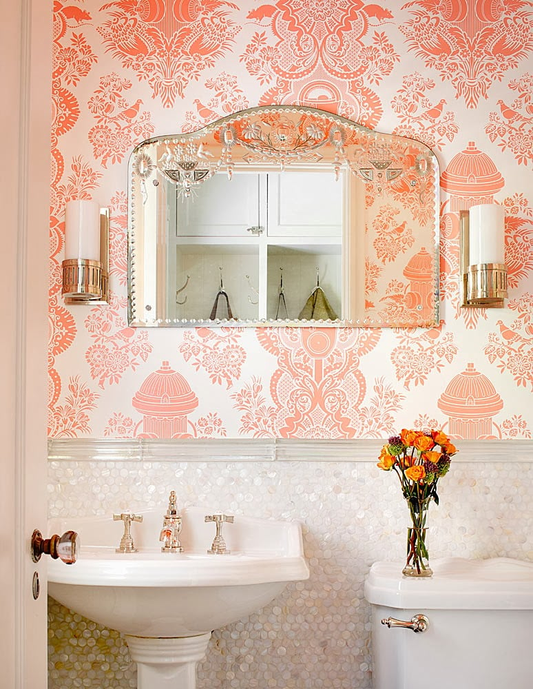 47 Pink Bathroom Wallpaper On Wallpapersafari
