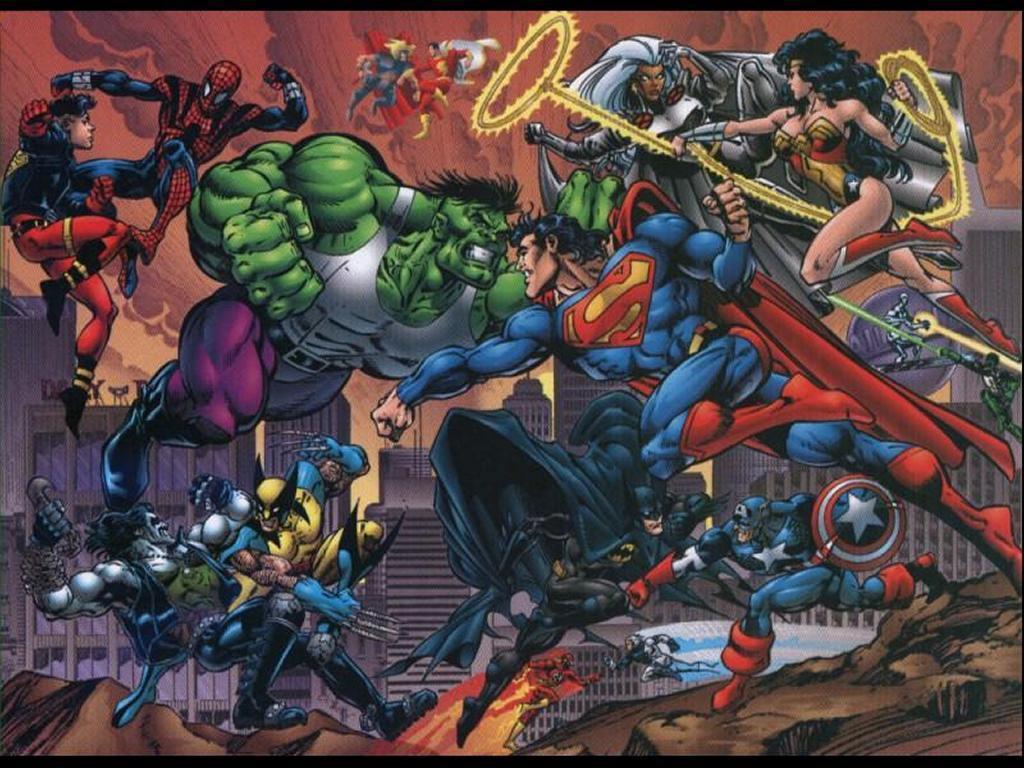 cool   justice league and x men Wallpaper 9330091