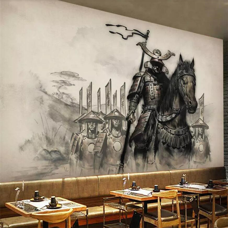 Beibehang New Chinese Retro Ukiyoe Horse Samurai Restaurant