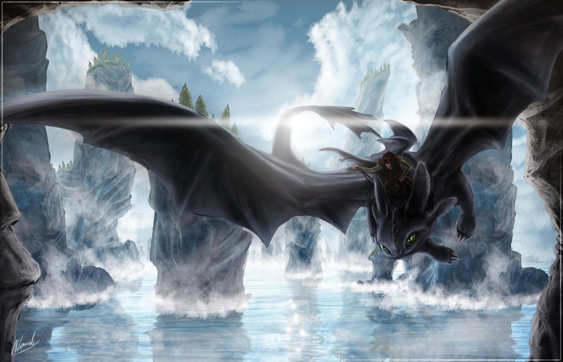 Nightfury How To Train Your Dragon Wallpaper Desktop Background