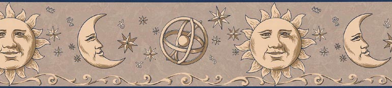 Details about Celestial MOONSUNStars SPACE Wallpaper Border TM75056