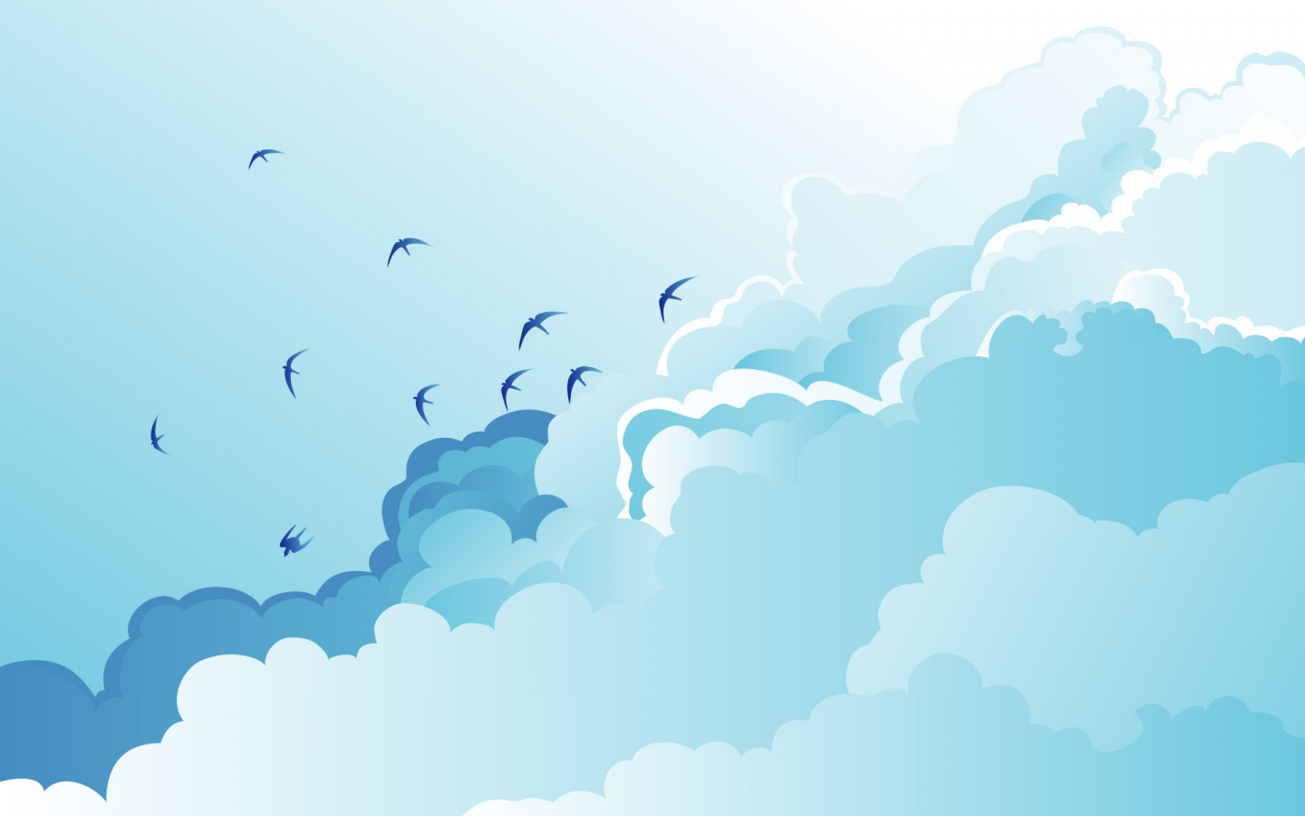 1440x900 Cloud Birds desktop PC and Mac wallpaper