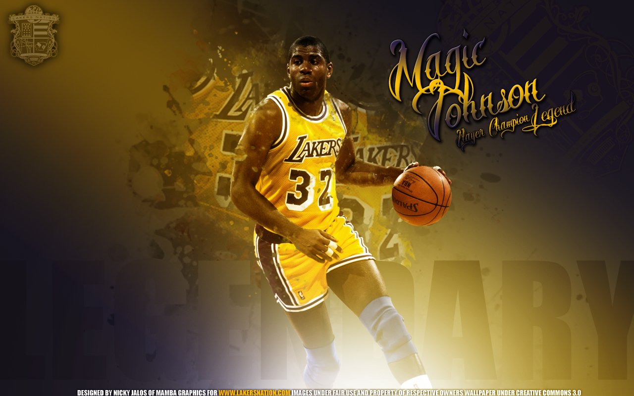 Magic Johnson Lakers Wallpaper HD Image
