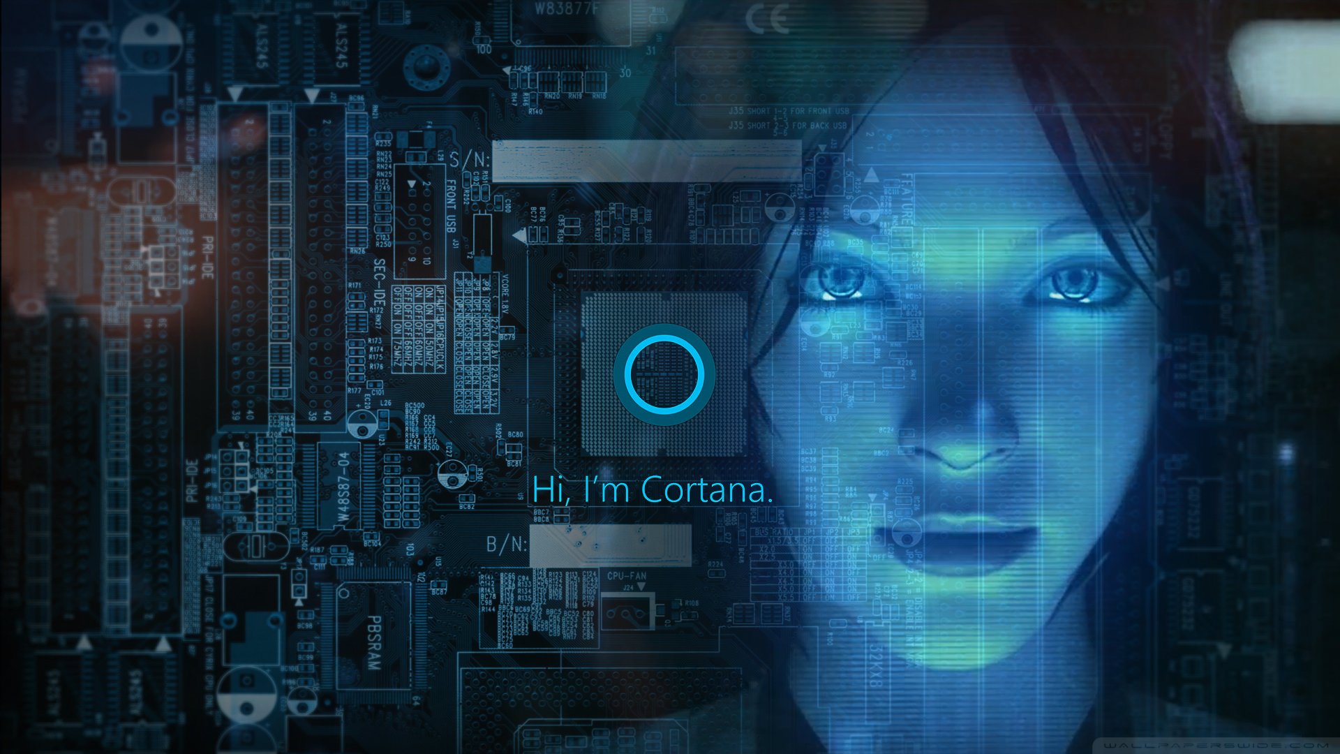 Cortana Windows 10 Wallpaper by ToxicFlint on