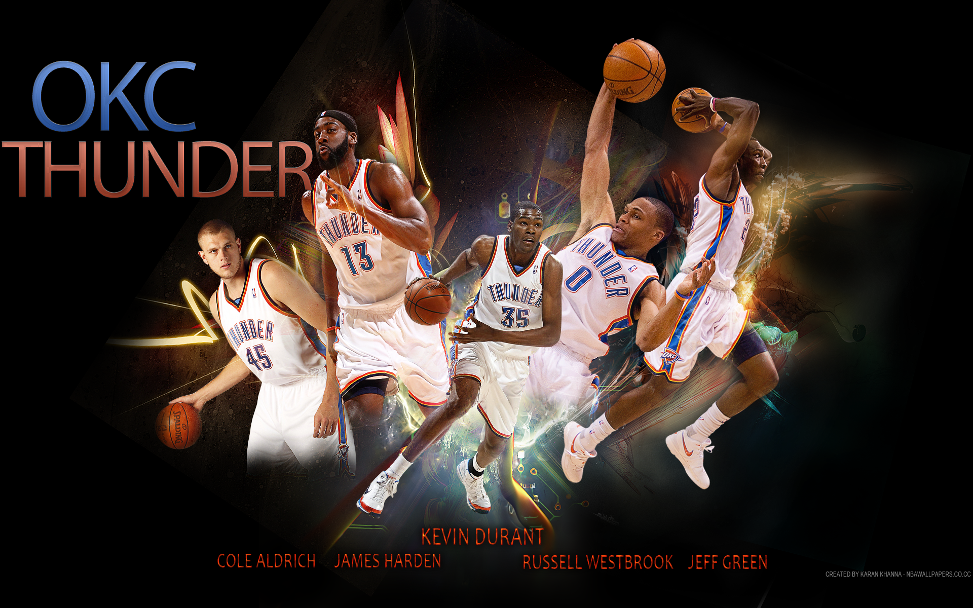 Oklahoma City Thunder Basketball Nba Fn Wallpaper Background