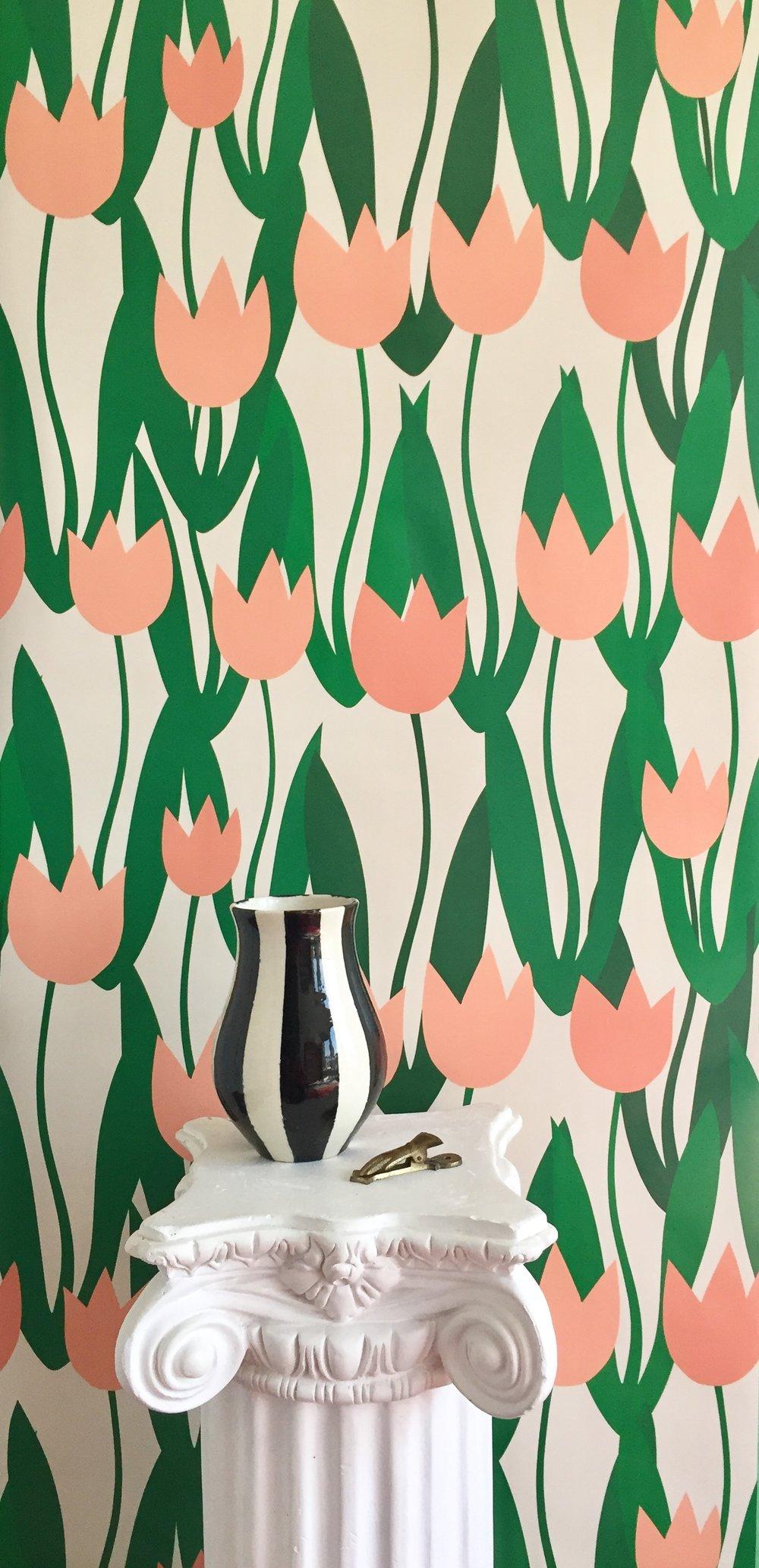 Tulip Shakur in Peach Wallpaper KATE ZAREMBA COMPANY