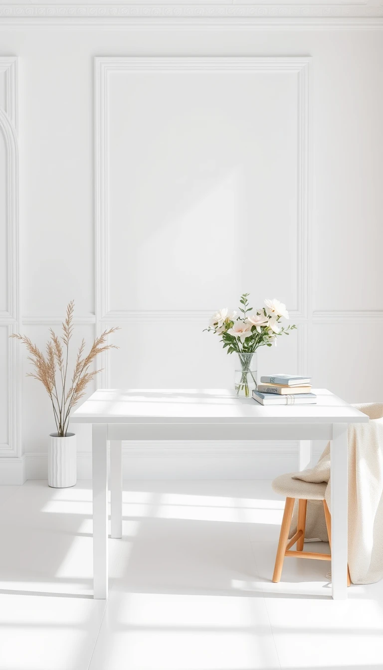 White Table Wallpaper