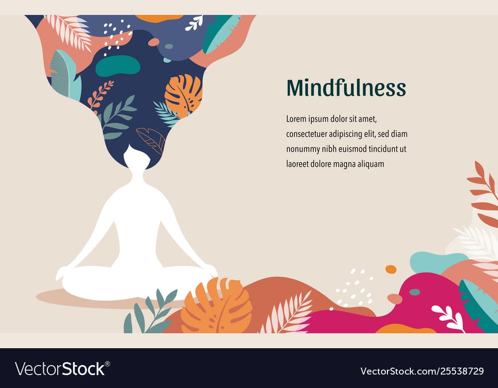 Free download Mindfulness meditation and yoga background in Vector ...