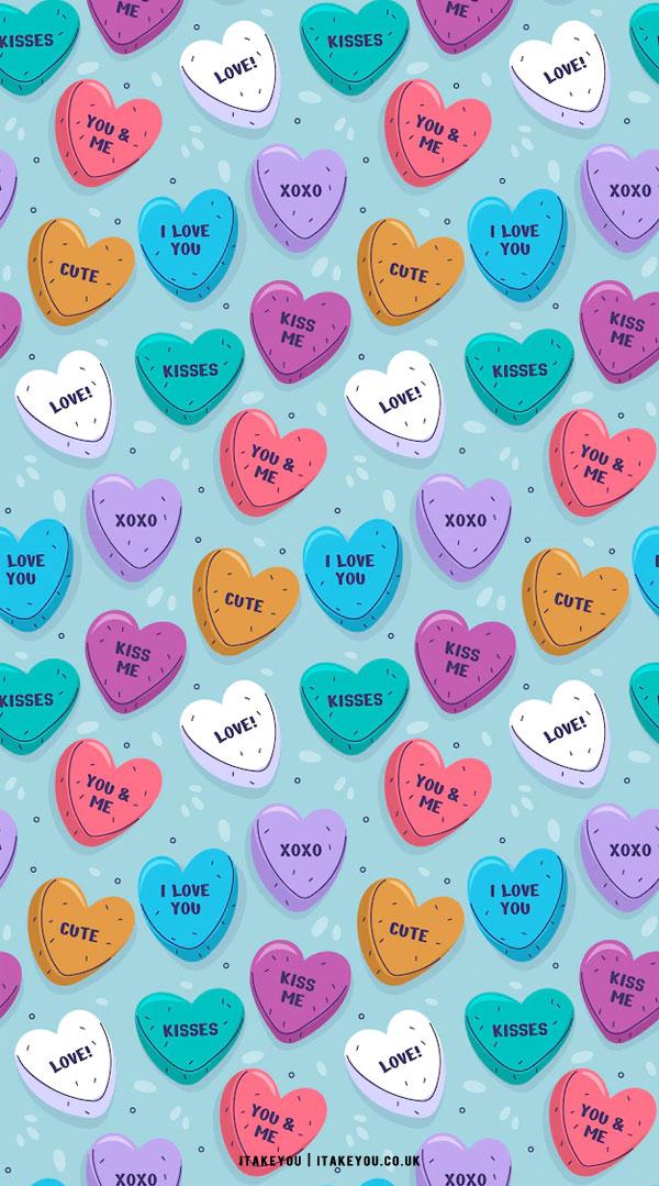 Cute Valentine S Day Wallpaper Ideas Colourful Candy Hearts