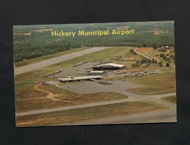 Postcard Hickory Nc Municipal Airport Airplanes 1960s North Carolina