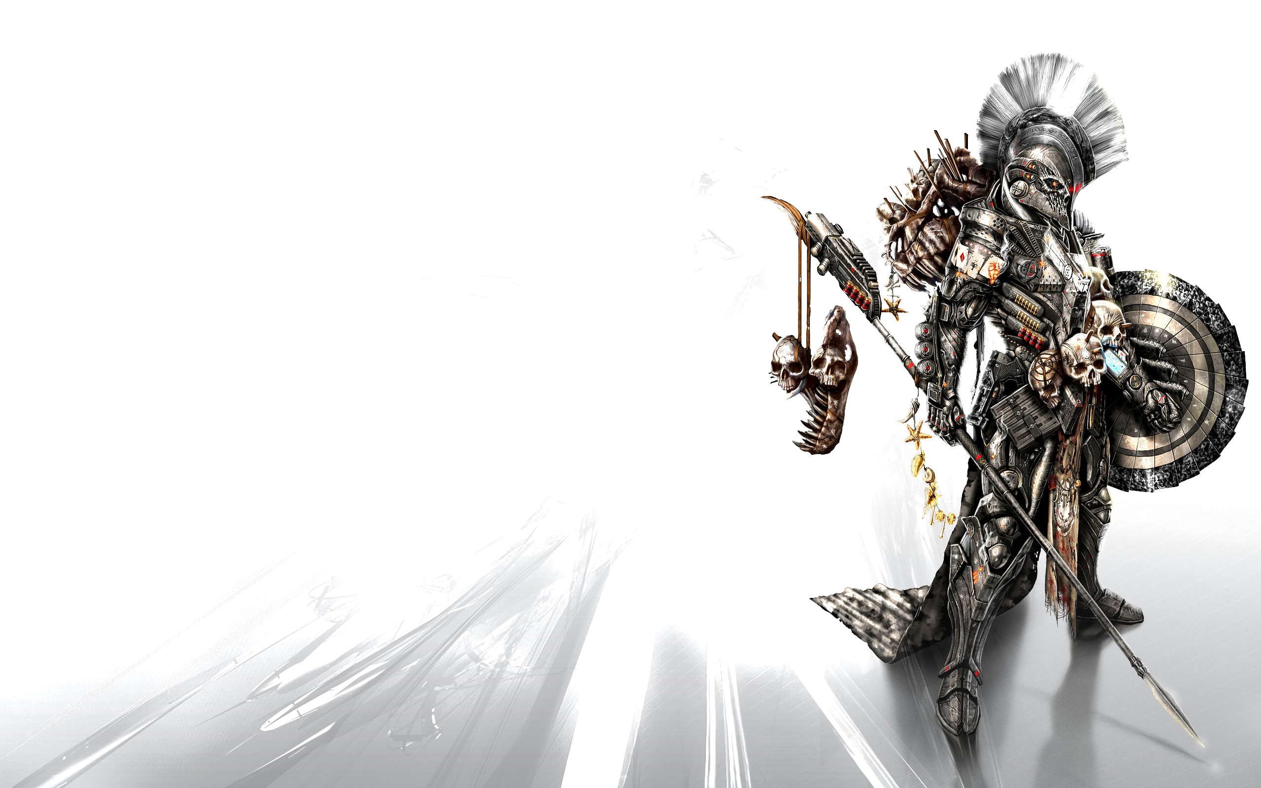 Skulls Armor Shield Skeletons Artwork Warriors Spears