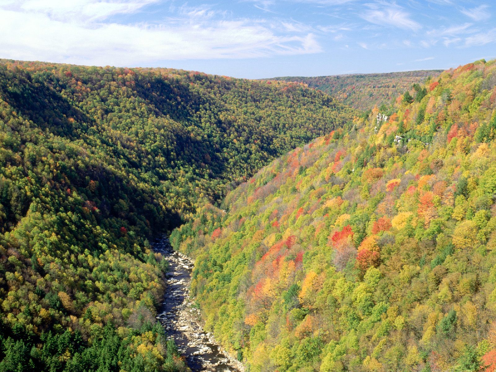 Blackwater River From Pendleton Overlook West Virginia Wallpaper