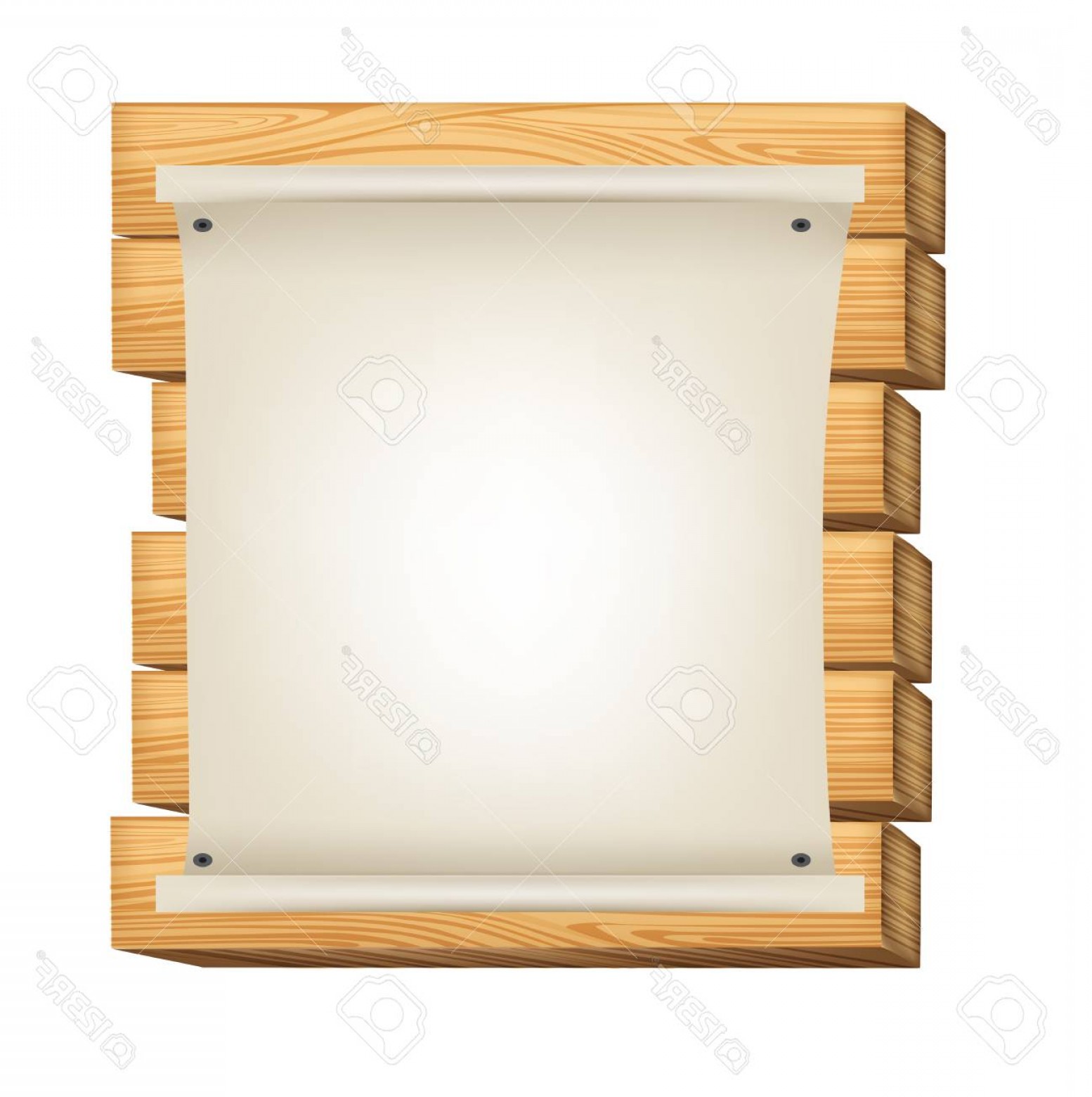 Photopaper Roll Sign On Wooden Board Background Isolated Handandbeak