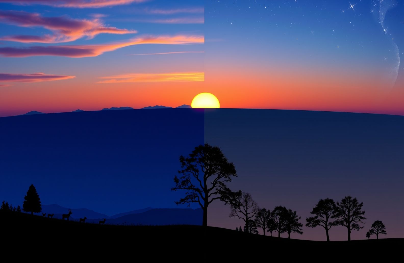 Day And Night Wallpaper