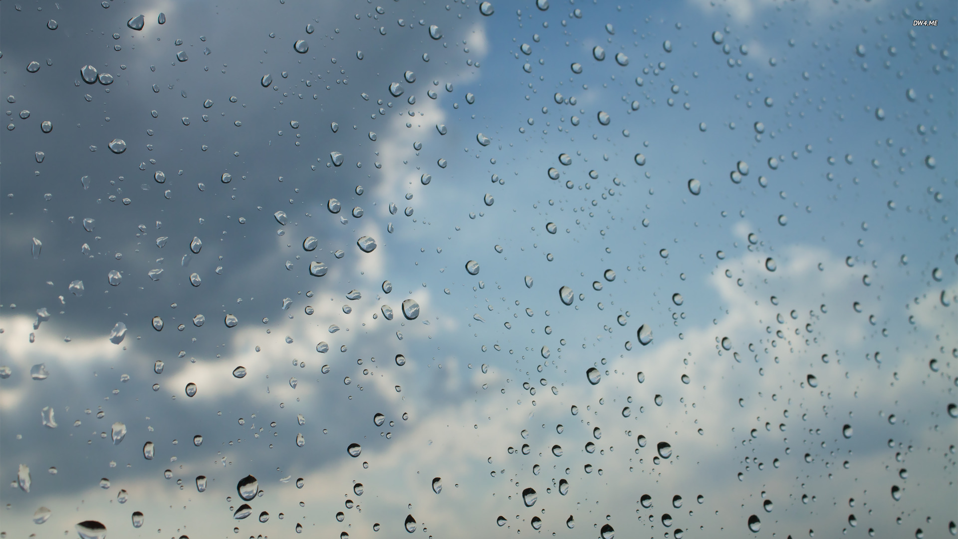 Raindrops And Clouds Wallpaper