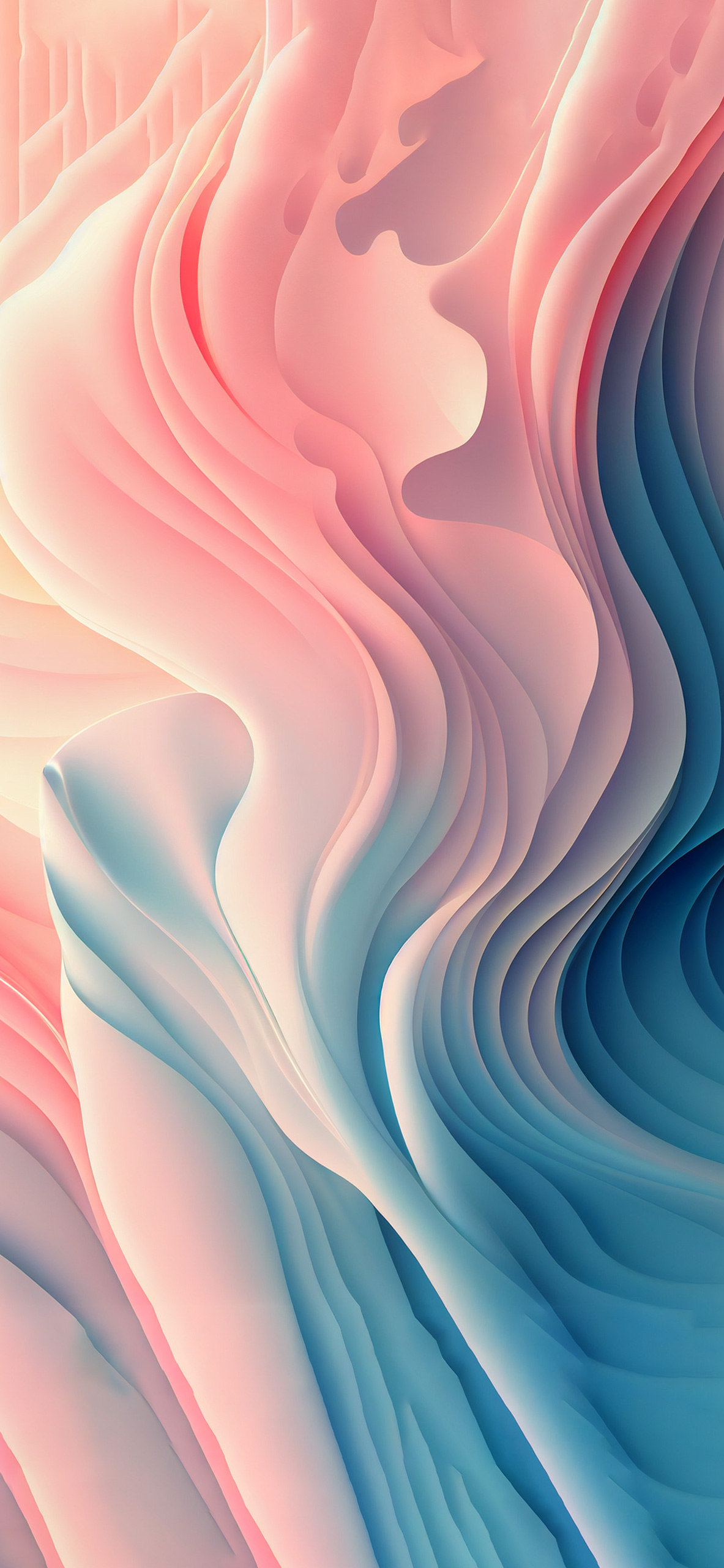 Abstract Pastel Waves Wallpaper