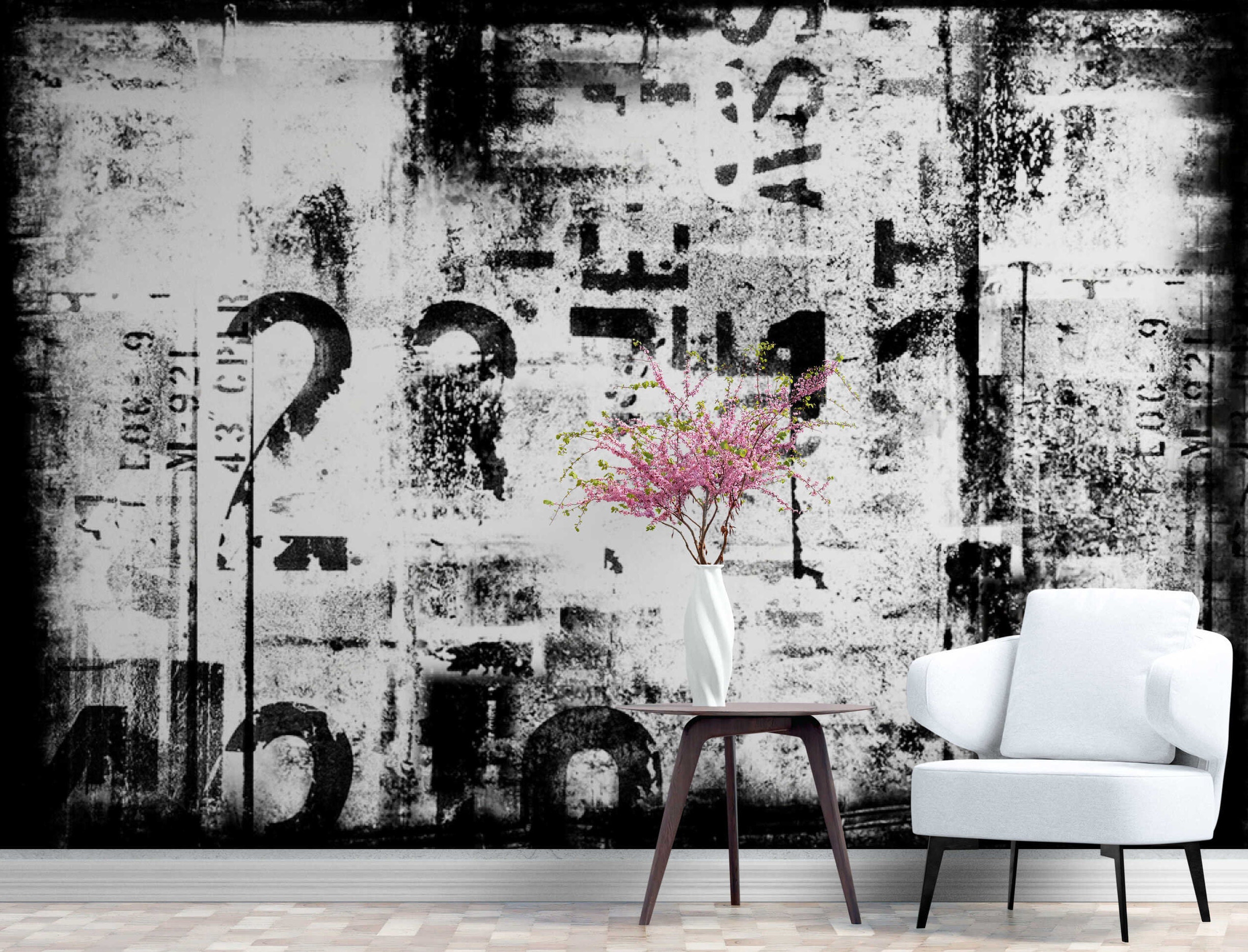 Black And White Graffiti Wallpaper