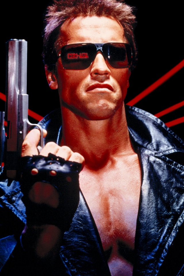 Arnold Schwarzenegger Gun Wallpaper Background iPhone 4s