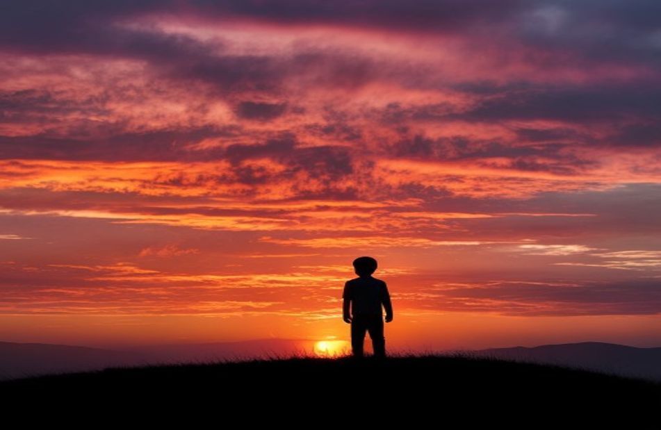 Shadow Boy Sunset Wallpaper