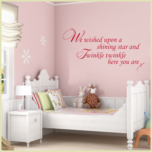 We Wished Upon A Star Baby Nursery Wall Art Sticker Decals