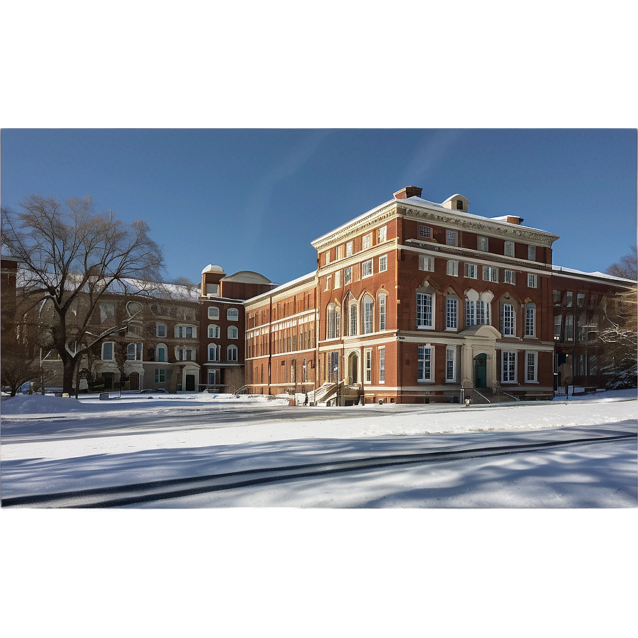 Brown University Winter Scene Png Wallpaper