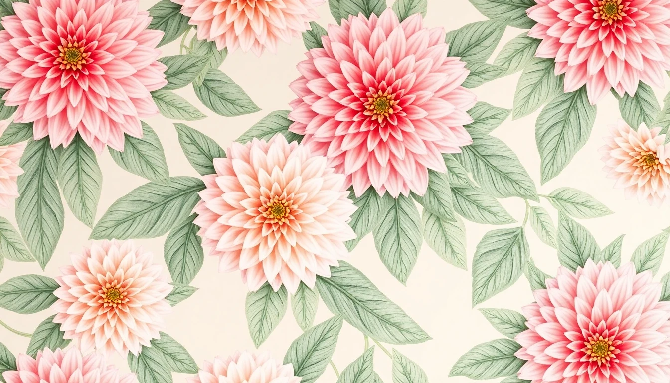 Serena And Lily Dahlia Wallpaper