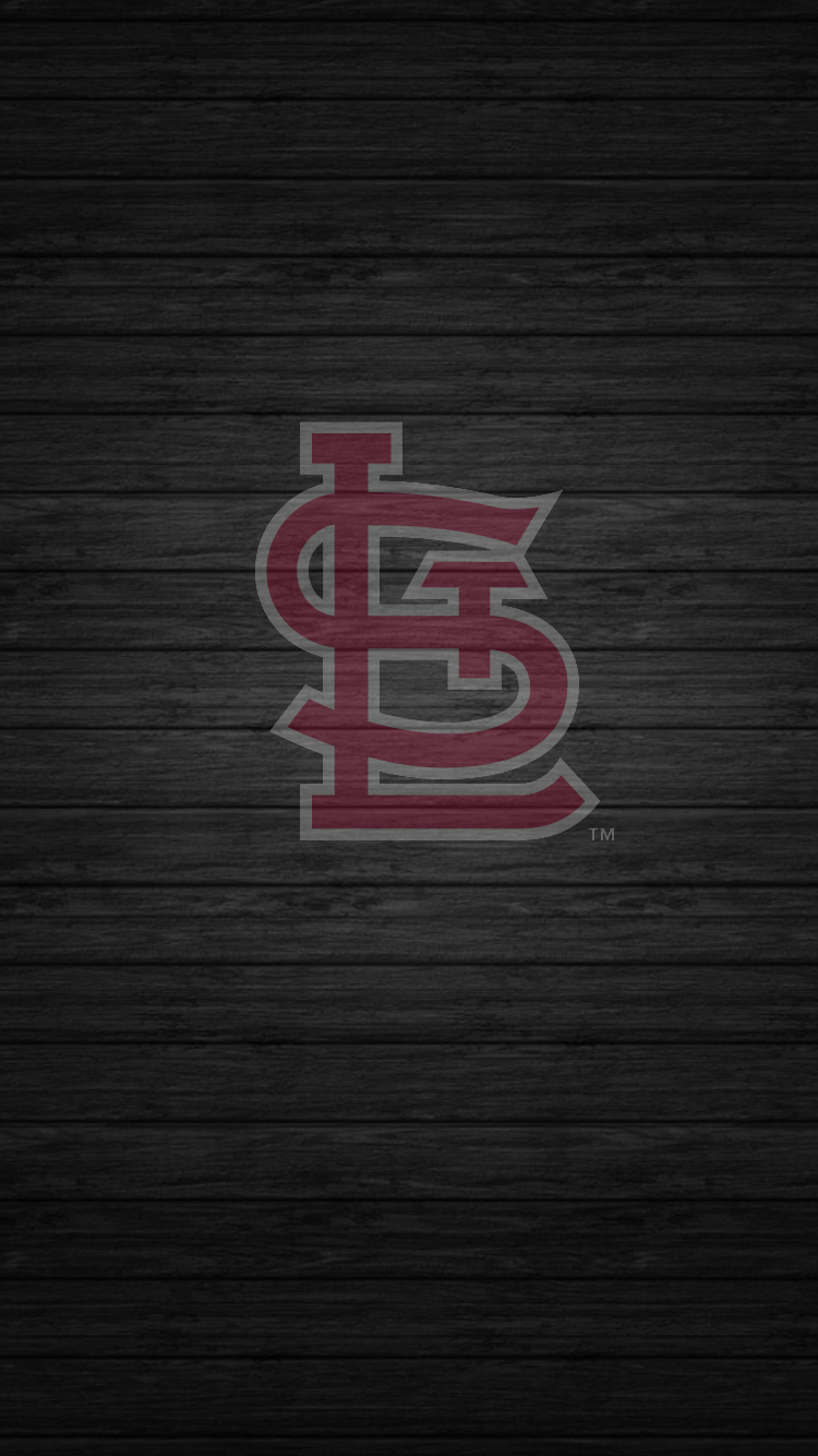 St Louis Cardinals Wallpaper Wood Logo iPhone
