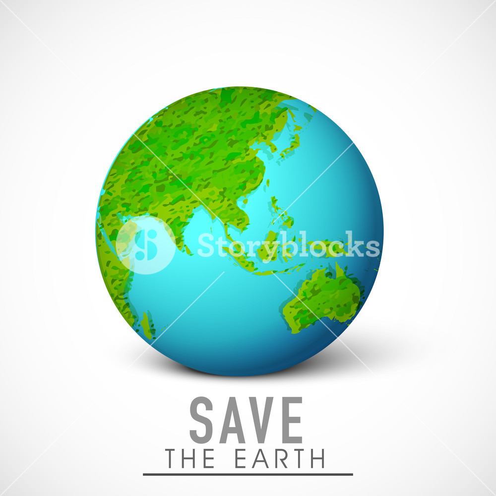 Shiny Globe On Grey Background Concept For Save The Earth