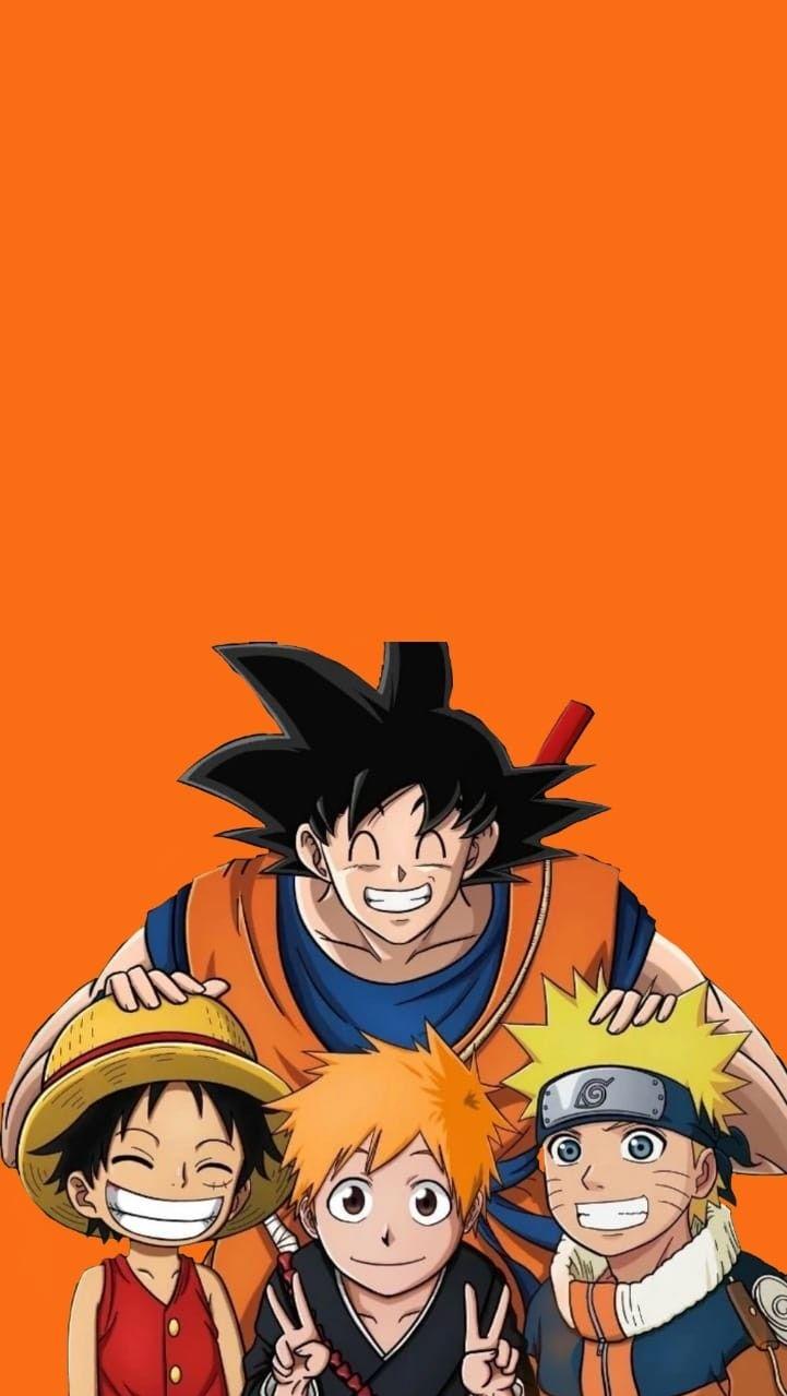 Goku Luffy Ichigo E Naruto Wallpaper Chibi Anime Kawaii All