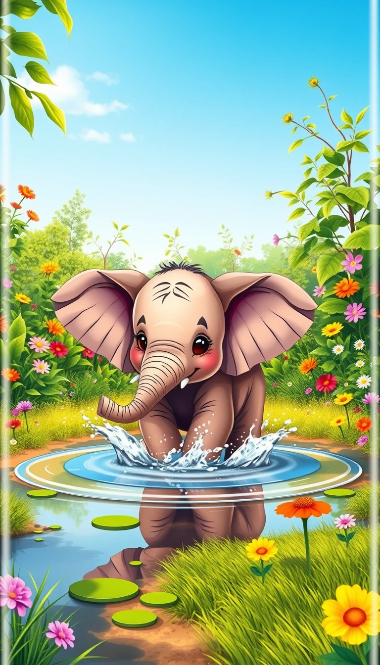 Baby Elephant Phone Wallpaper