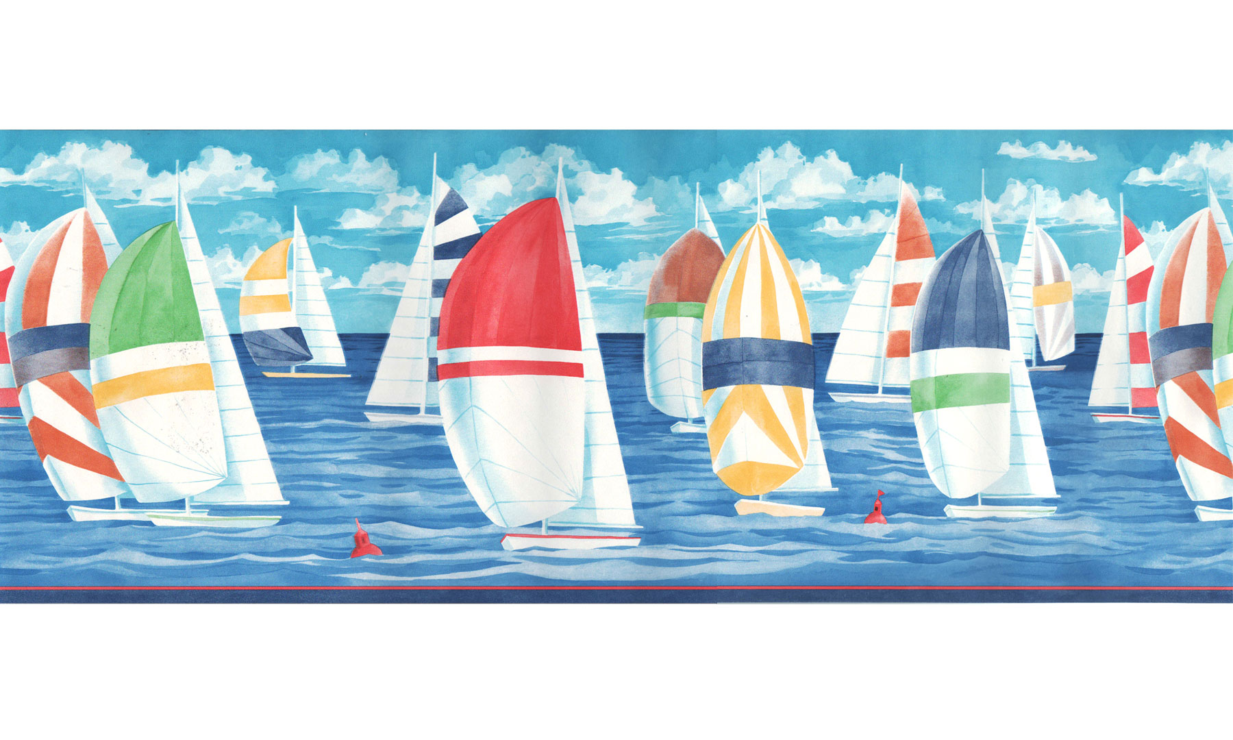 Free download Colorful Sailboats Prepasted Wall Border 999 [1800x1080