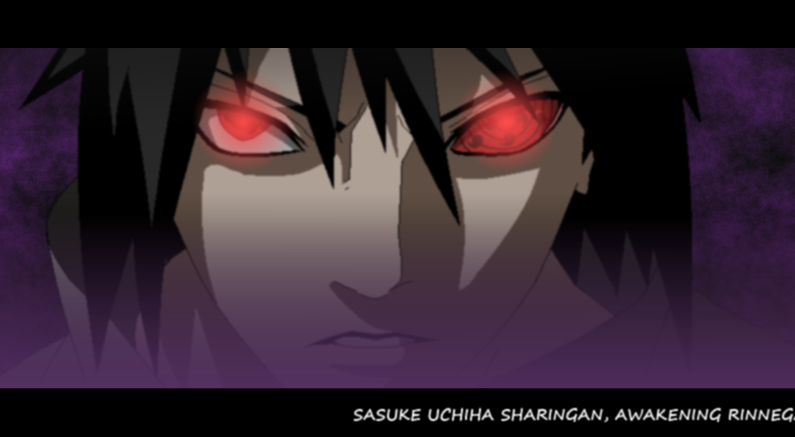 Sasuke rinnegan and sharingan eyes